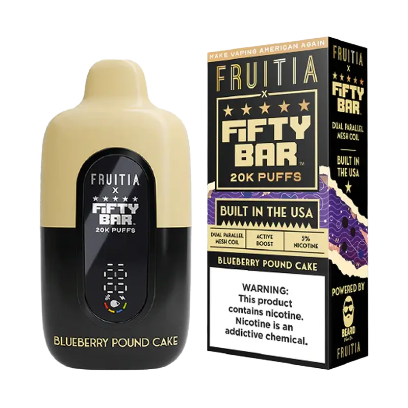 Fifty Bar V2 20K Disposable – Blueberry Pound Cake