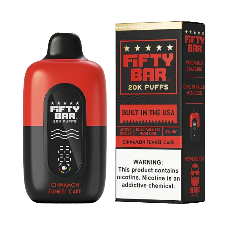 Fifty Bar V2 20K Disposable – Cinnamon Funnel Cake
