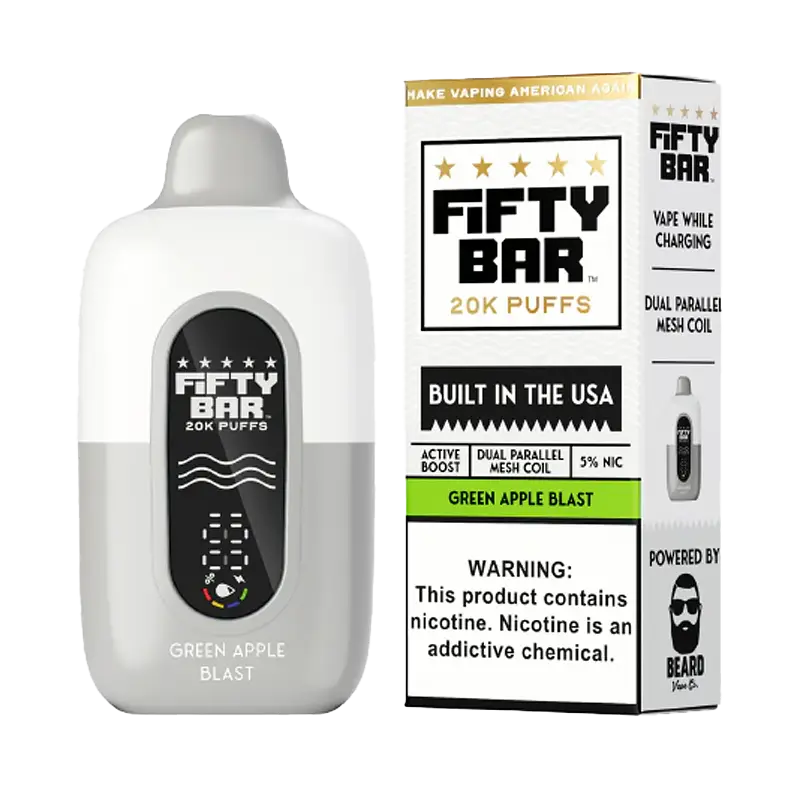 Fifty Bar V2 20K Disposable – Frozen Apple Green Apple Blast